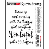 Darkroom Door - Quote - Wonderful - Red Rubber Cling Stamp
