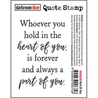 Darkroom Door - Quote - Part of You - Red Rubber Cling Stamp