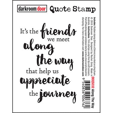 Darkroom Door - Quote - Along the Way - Red Rubber Cling Stamp