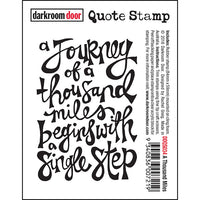 Darkroom Door - Quote Stamp - A Thousand Miles - Red Rubber Cling Stamp