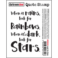 Darkroom Door - Quote - Look for the Stars - Red Rubber Cling Stamp