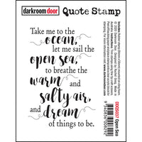 Darkroom Door - Quote - Open Sea - Red Rubber Cling Stamp