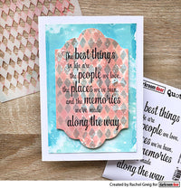 Darkroom Door - Quote - Best Things - Red Rubber Cling Stamp