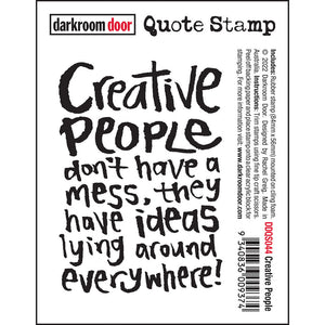Darkroom Door - Quote - Red Rubber Cling Stamp - Creative People