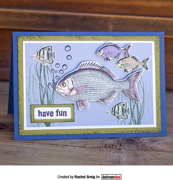 Darkroom Door - Rubber Stamp Set - Under the Sea - Fish