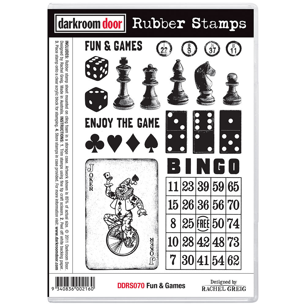 Darkroom Door - Rubber Stamp Set - Fun & Games