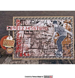 Darkroom Door - Rubber Stamp Set - Skater