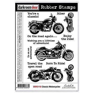 Darkroom Door - Rubber Stamp Set - Classic Motorcycles