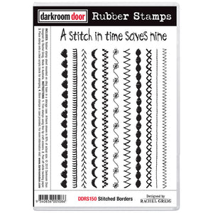 Darkroom Door - Rubber Stamp Set - Stitched Borders
