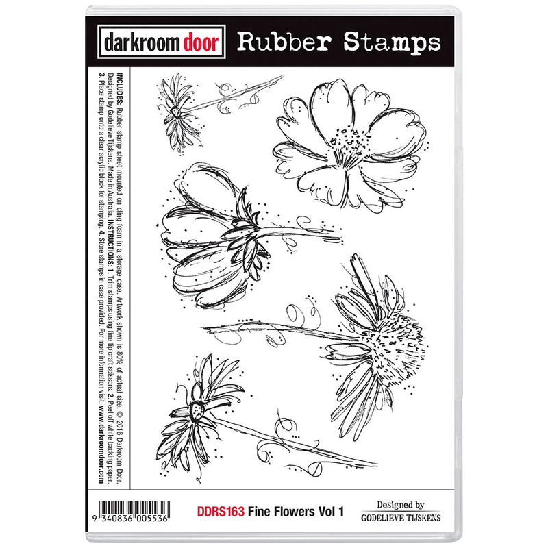 Darkroom Door - Rubber Stamp Set - Fine Flowers Vol 1