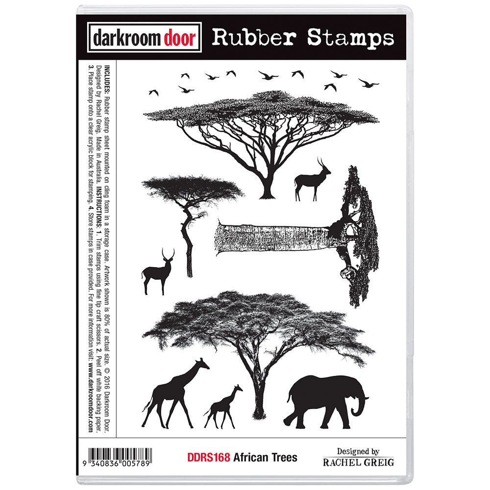 Darkroom Door - Rubber Stamp Set - African Trees