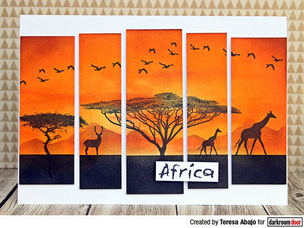 Darkroom Door - Rubber Stamp Set - African Trees