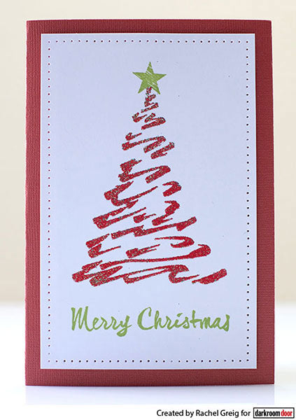 christmas tree rubber stamp Darkroom Door - Rubber Stamp Set