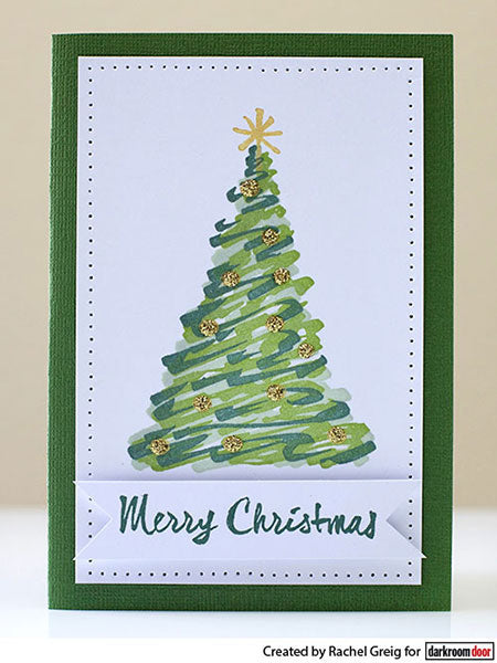 fir tree rubber stamp Darkroom Door - Rubber Stamp Set