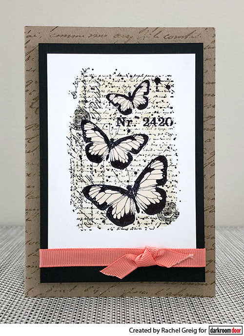 Darkroom Door - Rubber Stamp Set - Butterfly Script