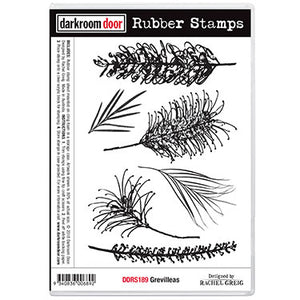Darkroom Door - Grevilleas- Red Rubber Cling Stamps