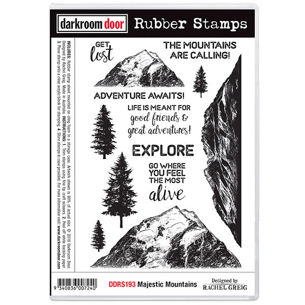 Darkroom Door - Rubber Stamp Set - Majestic Mountains