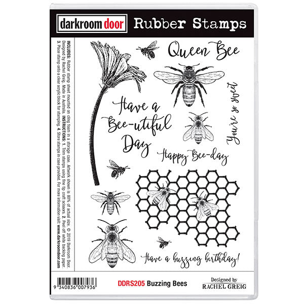 Darkroom Door - Rubber Stamp Set - Buzzing Bees