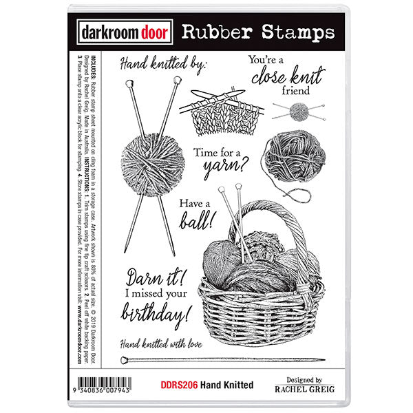 Darkroom Door - Rubber Stamp Set - Hand Knitted