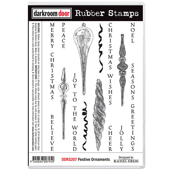 Darkroom Door - Rubber Stamp Set - Festive Ornaments