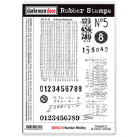 Darkroom Door - Rubber Stamp Set - Number Medley