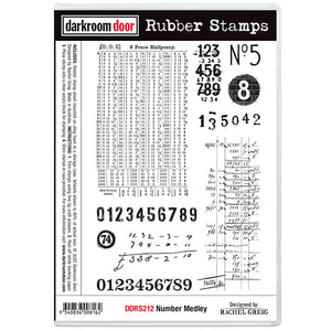 Darkroom Door - Rubber Stamp Set - Number Medley