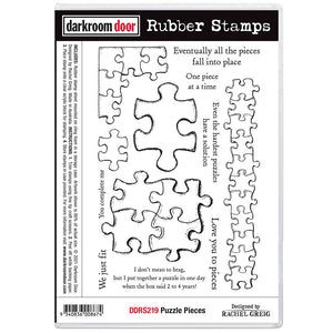 Darkroom Door - Rubber Stamp Set - Puzzle Pieces