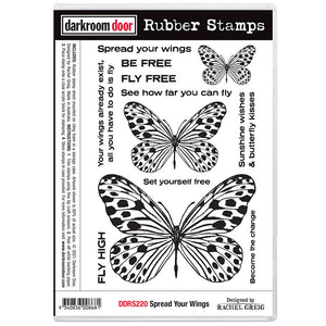 Darkroom Door - Rubber Stamp Set - Spread Your Wings