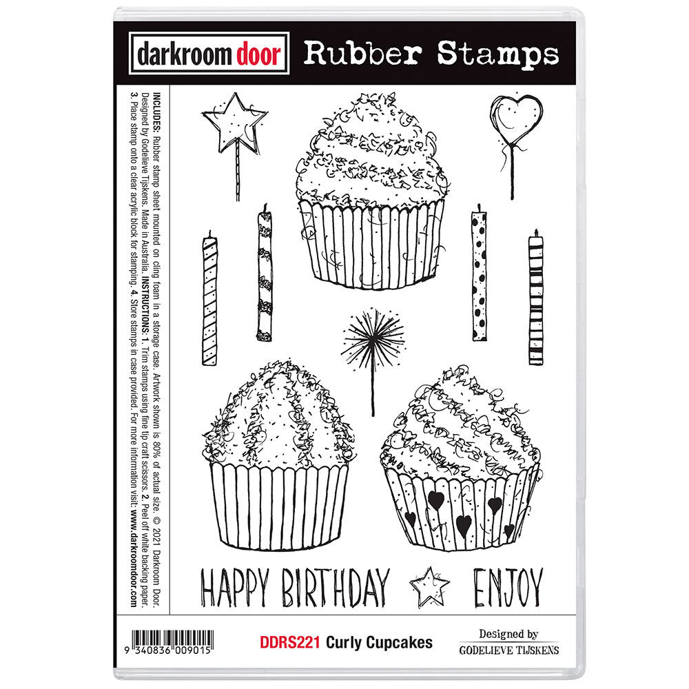 Darkroom Door - Rubber Stamp Set - Curly Cupcakes