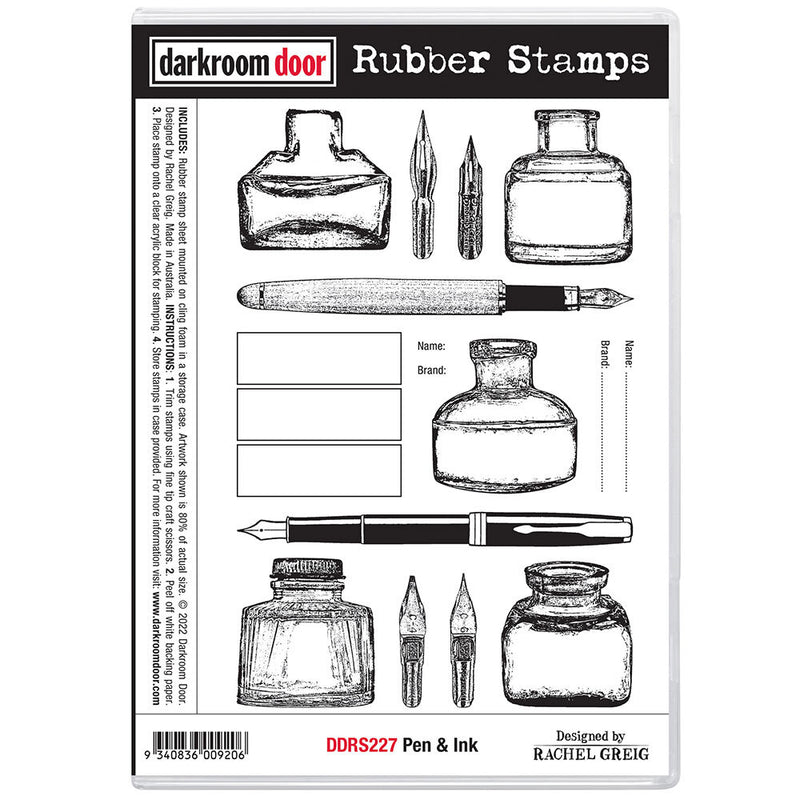 Darkroom Door - Rubber Stamp Set - Pen & Ink