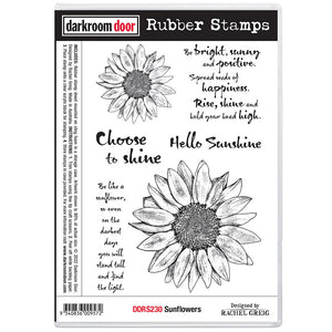 Darkroom Door - Rubber Stamp Set - Sunflowers