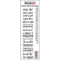 Darkroom Door - Sentiment Strip - Make Art - Red Rubber Cling Stamp