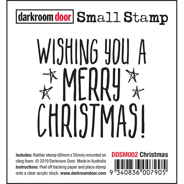Darkroom Door - Small Stamp - Christmas - Red Rubber Cling Stamp