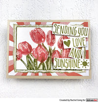 Darkroom Door - Small Stamp - Love and Sunshine - Red Rubber Cling Stamp