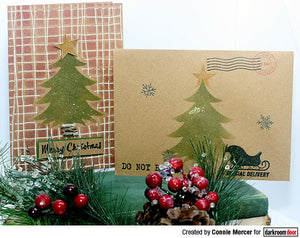 Darkroom Door  - Small Stencil - Christmas Tree Set