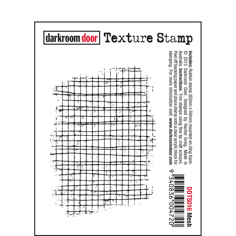 Darkroom Door - Texture Stamp - Mesh - Red Rubber Cling Stamps
