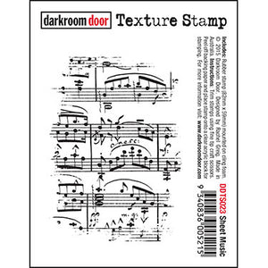 Darkroom Door - Texture - Sheet Music - Red Rubber Cling Stamp