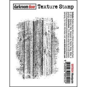 Darkroom Door - Texture - Woodgrain - Red Rubber Cling Stamp