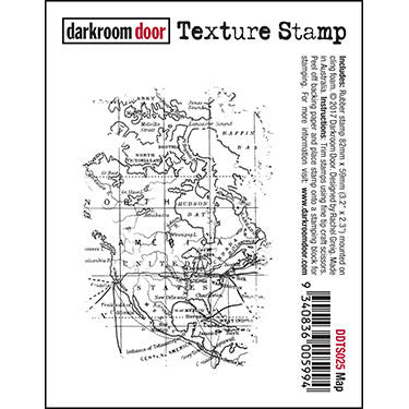 Darkroom Door - Texture - Map - Red Rubber Cling Stamp
