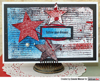 Darkroom Door - Texture Stamp - Corrugated Iron - Red Rubber Cling Stamp