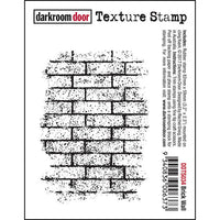 Darkroom Door - Texture - Brick Wall - Red Rubber Cling Stamp