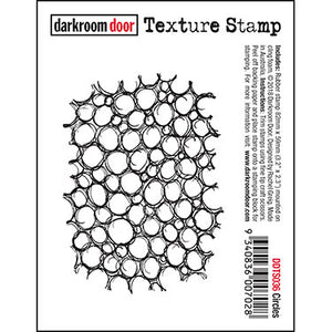 Darkroom Door - Texture Stamp - Circles - Red Rubber Cling Stamp
