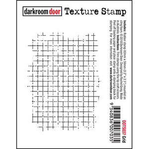 Darkroom Door - Texture - Grid - Red Rubber Cling Stamp