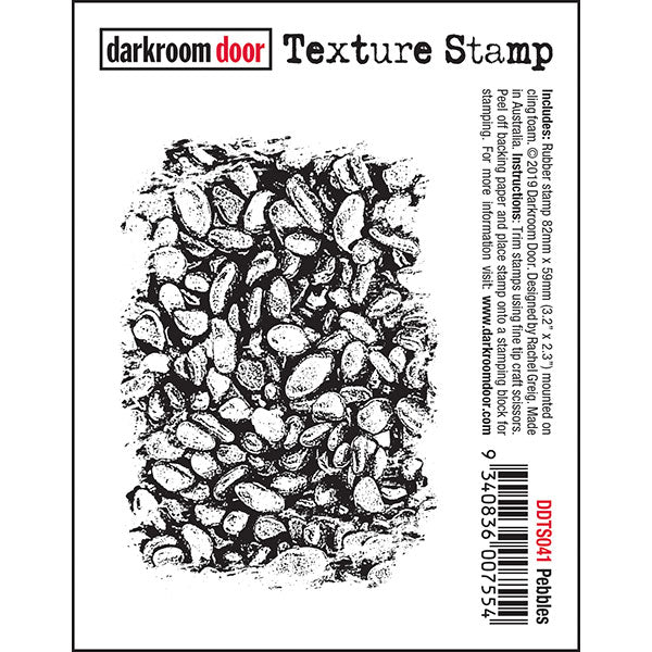 Darkroom Door - Texture Stamp - Pebbles - Red Rubber Cling Stamp