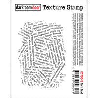 Darkroom Door - Texture - Torn Text - Red Rubber Cling Stamp