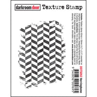Darkroom Door - Texture Stamp - Red Rubber Cling Stamp - Herringbone