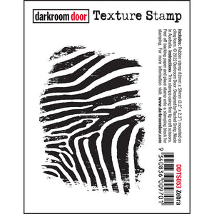Darkroom Door - Texture - Zebra - Red Rubber Cling Stamp - Zebra