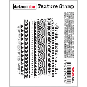 Darkroom Door - Texture Stamp - Red Rubber Cling Stamp - Tribal