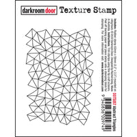 Darkroom Door - Texture Stamp - Red Rubber Cling Stamp - Abstract Triangle