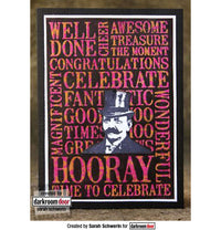 Darkroom Door - Word Block - Congratulations - Red Rubber Cling Stamps